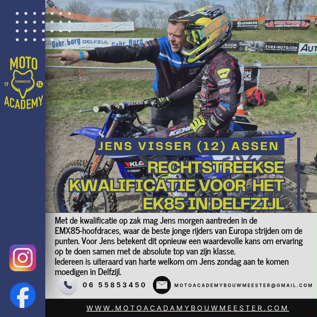 Rechtstreekse kwalificatie voor Jens Visser bij het EK85 in Delfzijl